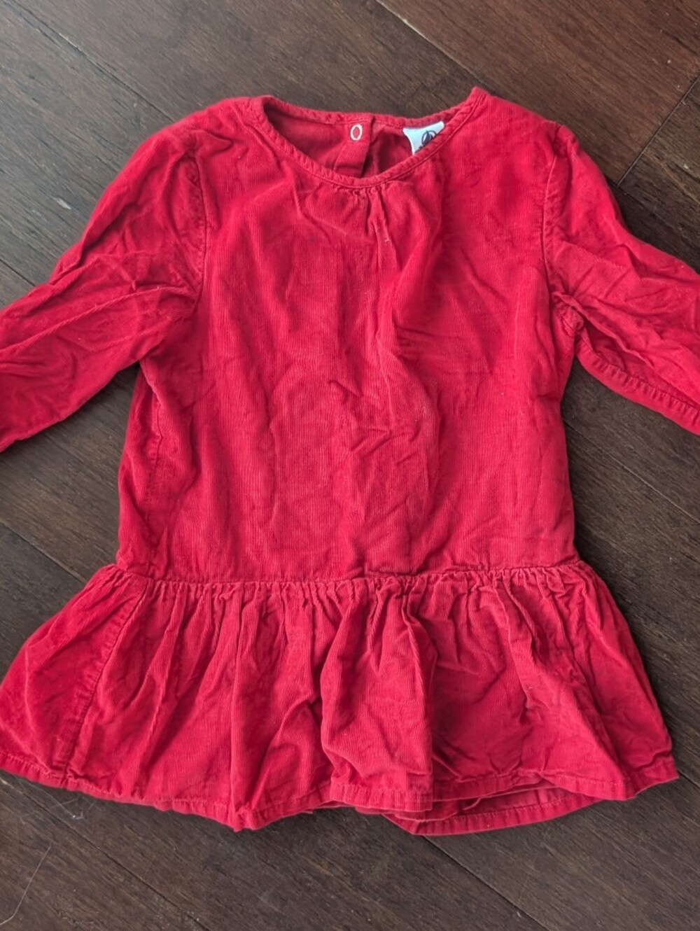 Petit Bateau Red Courderoy Dress